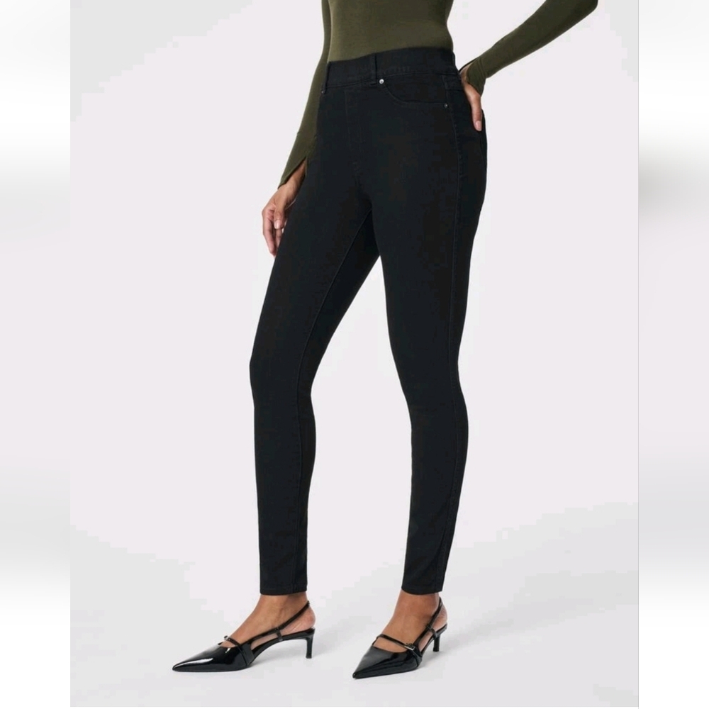 Spanx Shape Everywear Ankle Skinny Jeans Color Black Size Large